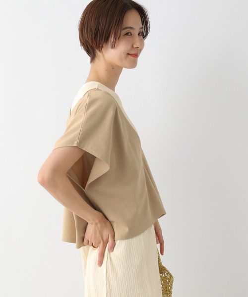 LEPSIM(レプシィム)の「ショートベスト*アメスリワンピース 199309(ワンピース・レディース・ベージュ/オフホワイト/ブラック・FREE)」の4枚目の写真