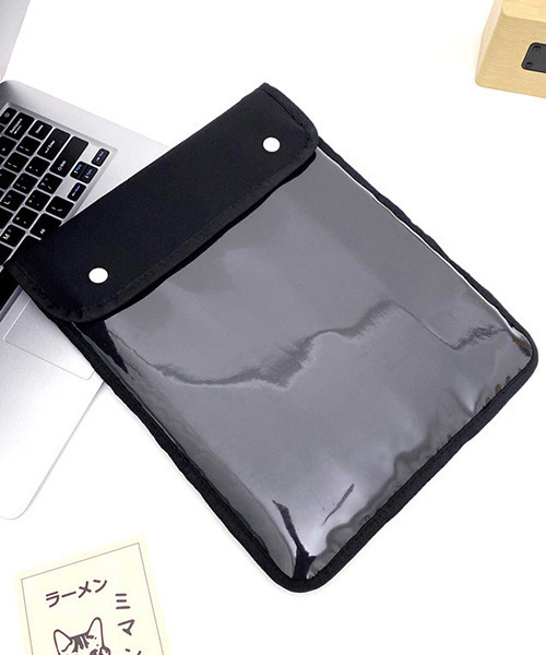 c.u.l（シーユーエル）の「大きいサイズにも対応 クリアポケット 袋型タブレットケース iPadケース PCケース ipd8（PC・タブレットケース・レディース・ブラック/ベージュ/ブルー/ピンク/グリーン・FREE）」の12枚目の写真