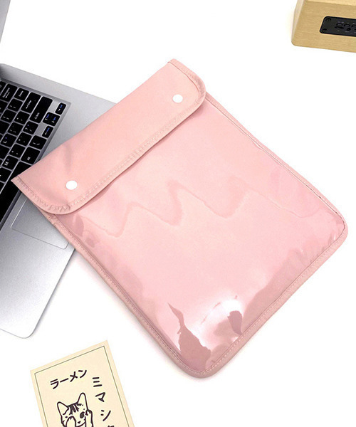 c.u.l（シーユーエル）の「大きいサイズにも対応 クリアポケット 袋型タブレットケース iPadケース PCケース ipd8（PC・タブレットケース・レディース・ブラック/ベージュ/ブルー/ピンク/グリーン・FREE）」の14枚目の写真