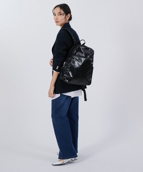 LeSportsac（レスポートサック）の「DAILY BACKPACK ブラックシャイン