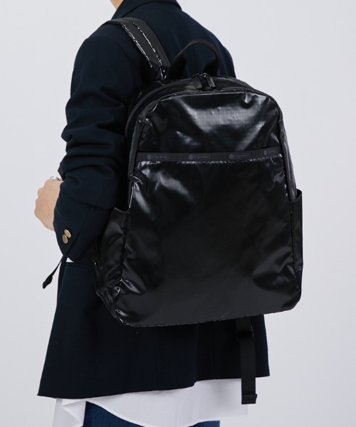 LeSportsac（レスポートサック）の「DAILY BACKPACK ブラックシャイン