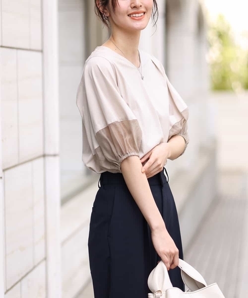 シアーランタンスリーブカットソー