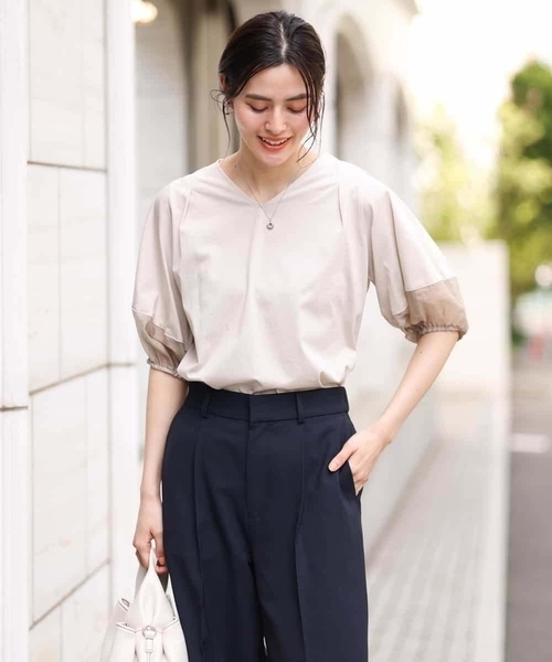 シアーランタンスリーブカットソー