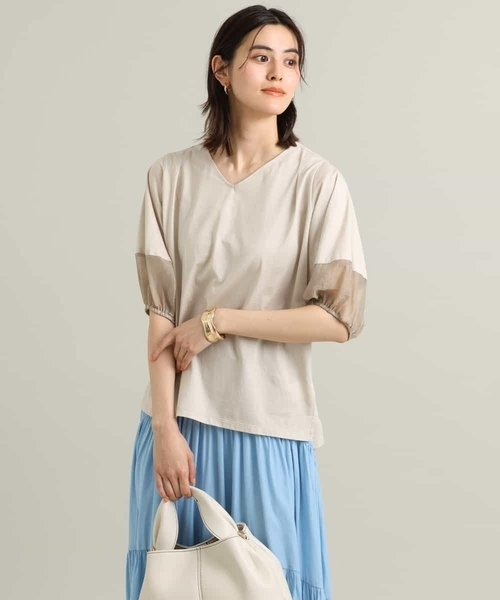 シアーランタンスリーブカットソー