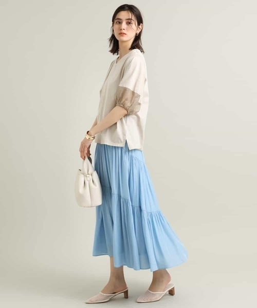 シアーランタンスリーブカットソー