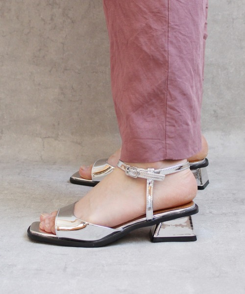 ground green store(グラウンドグリーンストア)の「PANIER / PA2320-518 / スクエアトゥヒールサンダル(サンダル・レディース・ブロンズ/シルバー/ブラック・38/37/36/39)」の10枚目の写真