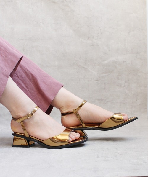 ground green store(グラウンドグリーンストア)の「PANIER / PA2320-518 / スクエアトゥヒールサンダル(サンダル・レディース・ブロンズ/シルバー/ブラック・38/37/36/39)」の12枚目の写真