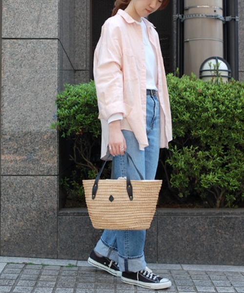 CLEDRAN（クレドラン）の「CL3526 PLAM FIBER BASKT カゴバッグ（かごバッグ・レディース・ブラック/グリーン/ホワイト・FREE）」の13枚目の写真