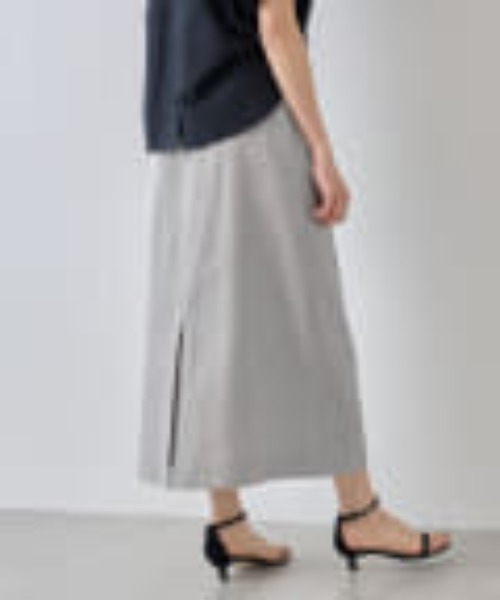 BEARDSLEY（ビアズリー）の「ピンタック コクーン ストレートスカート（スカート・レディース・ベージュ/グレー・FREE）」の5枚目の写真