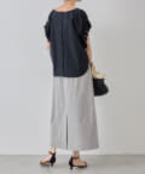 BEARDSLEY（ビアズリー）の「ピンタック コクーン ストレートスカート（スカート・レディース・ベージュ/グレー・FREE）」の21枚目の写真