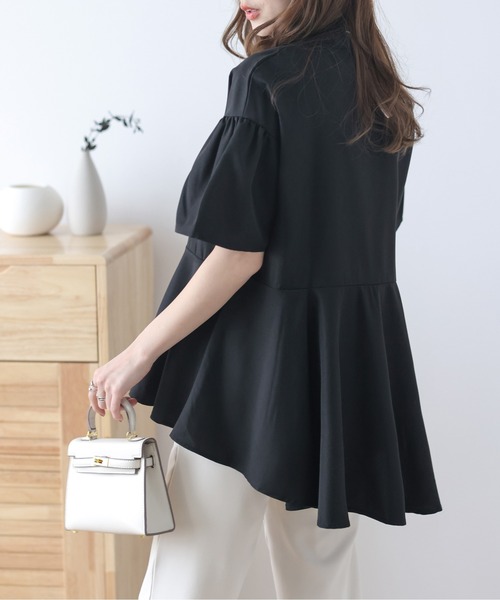 La-gemme（ラジェム）の「パールモチーフプルオーバー（シャツ/ブラウス・レディース・ピンク/ホワイト/ベージュ/ブラック/グレイッシュベージュ・フリー）」の10枚目の写真