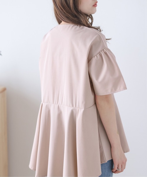 La-gemme（ラジェム）の「パールモチーフプルオーバー（シャツ/ブラウス・レディース・ピンク/ホワイト/ベージュ/ブラック/グレイッシュベージュ・フリー）」の13枚目の写真