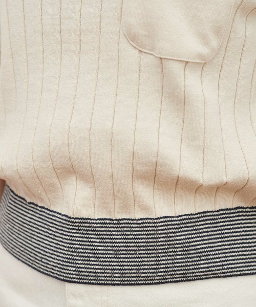 AMBIDEX（アンビデックス）の「☆リサイクルコットン レトロKNIT　POLO（ポロシャツ・レディース・キナリ/ネイビー/レッド・FREE）」の14枚目の写真