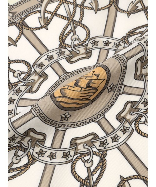 Perfect Suit FActory（パーフェクトスーツファクトリー）の「イタリア製　船具柄スカーフ　グレー/ブラウン/ブルー（バンダナ/スカーフ・レディース・ライトグレー/ブルー/ブラウン・FREE）」の15枚目の写真