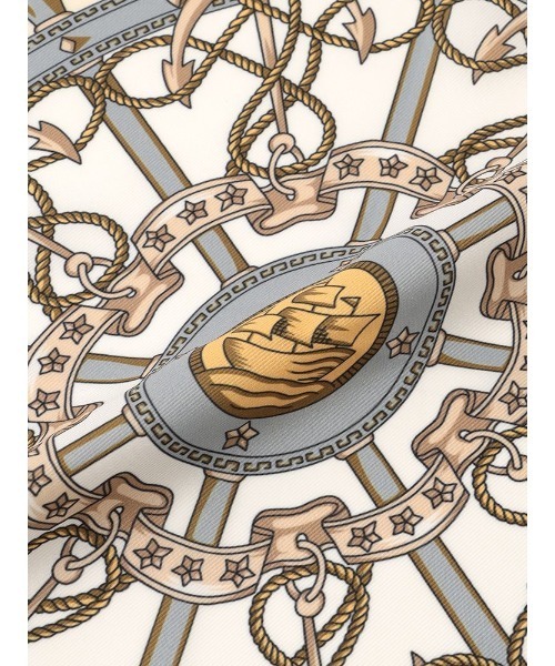 Perfect Suit FActory（パーフェクトスーツファクトリー）の「イタリア製　船具柄スカーフ　グレー/ブラウン/ブルー（バンダナ/スカーフ・レディース・ライトグレー/ブルー/ブラウン・FREE）」の7枚目の写真