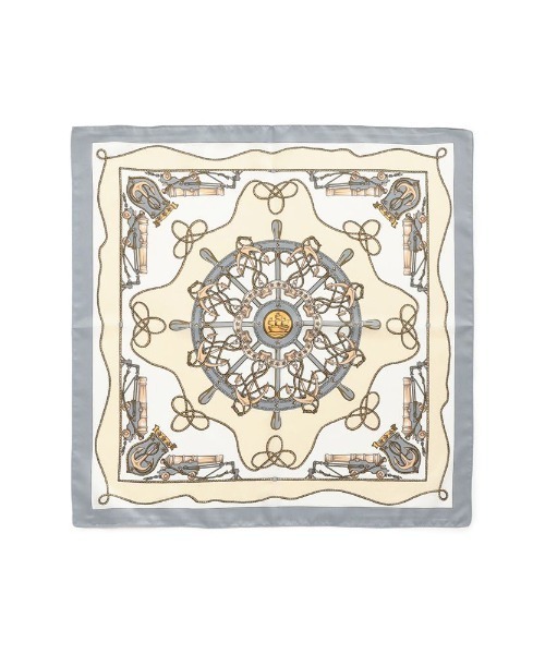 Perfect Suit FActory（パーフェクトスーツファクトリー）の「イタリア製　船具柄スカーフ　グレー/ブラウン/ブルー（バンダナ/スカーフ・レディース・ライトグレー/ブルー/ブラウン・FREE）」の6枚目の写真