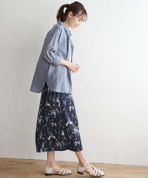 ikka(イッカ)の「シアーシャツタンクアンサンブル(シャツ/ブラウス・レディース・ベージュ/ブラック/パープル/ブルー・M/S/L)」の7枚目の写真