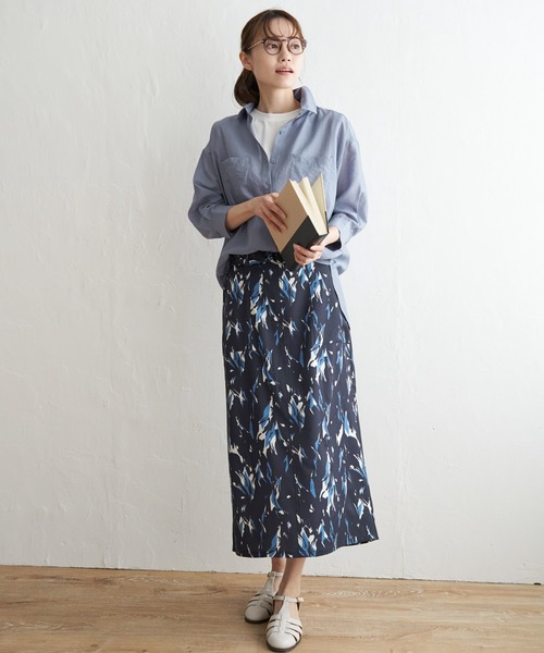 ikka(イッカ)の「シアーシャツタンクアンサンブル(シャツ/ブラウス・レディース・ベージュ/ブラック/パープル/ブルー・M/S/L)」の6枚目の写真