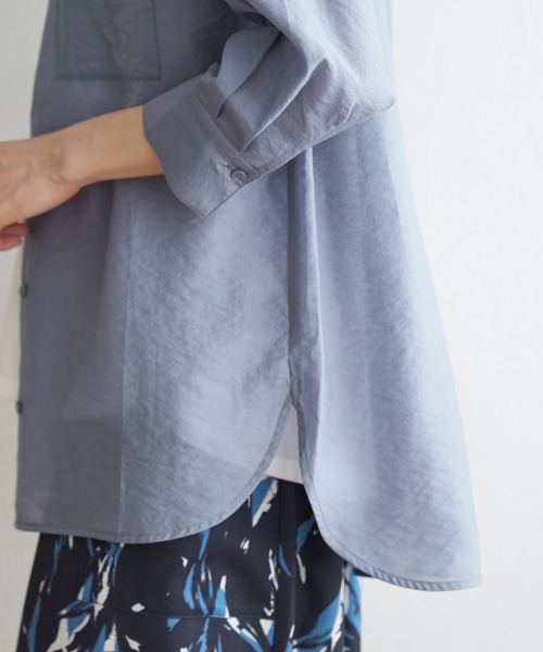 ikka(イッカ)の「シアーシャツタンクアンサンブル(シャツ/ブラウス・レディース・ベージュ/ブラック/パープル/ブルー・M/S/L)」の13枚目の写真