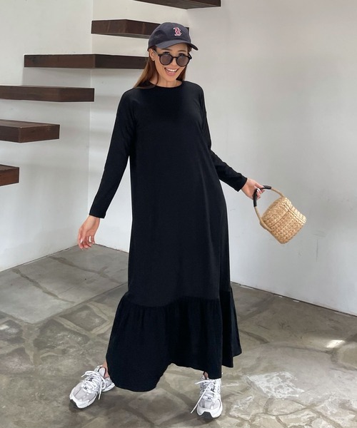 CHERI since1985（シェリ）の「マーメイドロング丈長袖ワンピース（ワンピース・レディース・ブラック/アイボリー・S/M）」の8枚目の写真