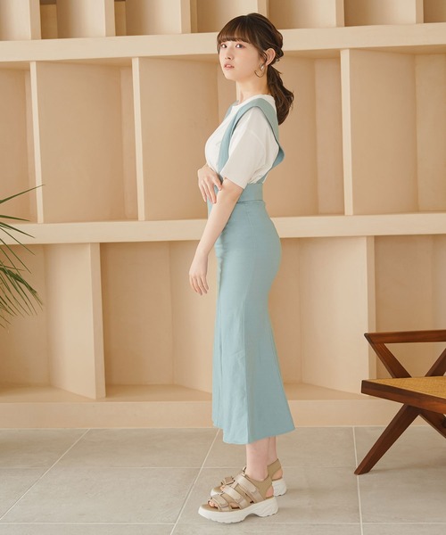 moulis'（ムーリス）の「ストラップマーメイドスカート（スカート・レディース・ホワイト/ブラック/ブルー・SMALL/MEDIUM/LARGE）」の3枚目の写真