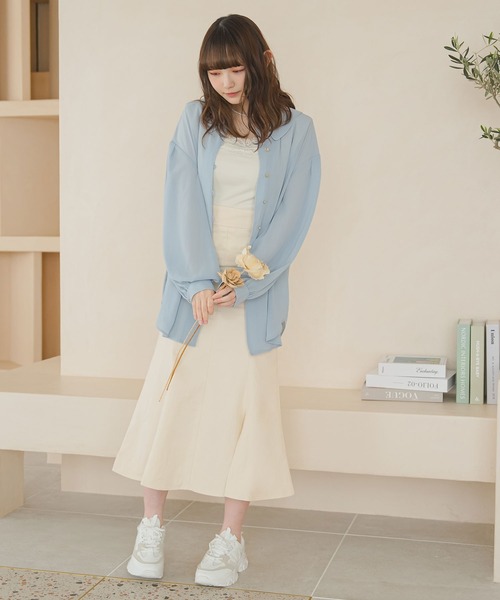 moulis'（ムーリス）の「ストラップマーメイドスカート（スカート・レディース・ホワイト/ブラック/ブルー・SMALL/MEDIUM/LARGE）」の13枚目の写真