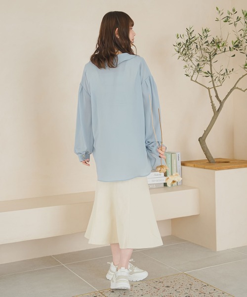 moulis'（ムーリス）の「ストラップマーメイドスカート（スカート・レディース・ホワイト/ブラック/ブルー・SMALL/MEDIUM/LARGE）」の4枚目の写真