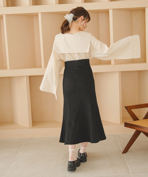 moulis'（ムーリス）の「ストラップマーメイドスカート（スカート・レディース・ホワイト/ブラック/ブルー・SMALL/MEDIUM/LARGE）」の18枚目の写真