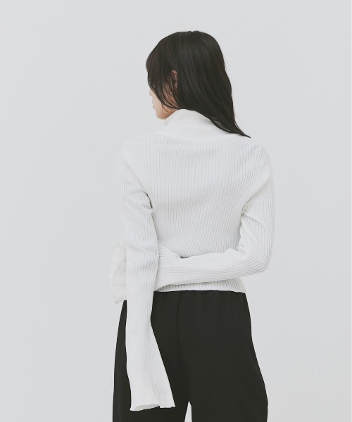 17HR（セブンティーンアワーズ）の「ダブルジップリブニットカーディガン（ニット/セーター・レディース・ホワイト/ブラック/グレー・FREE）」の19枚目の写真