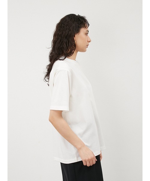 Mila Owen（ミラオーウェン）の「クルーネックベーシックハイラインTシャツ【マシーンウォッシャブル】（Tシャツ/カットソー・レディース・ホワイト/チャコールグレー/ブルー/ラベンダー・1/0）」の8枚目の写真