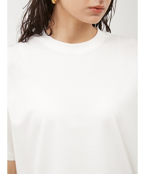 Mila Owen（ミラオーウェン）の「クルーネックベーシックハイラインTシャツ【マシーンウォッシャブル】（Tシャツ/カットソー・レディース・ホワイト/チャコールグレー/ブルー/ラベンダー・1/0）」の9枚目の写真