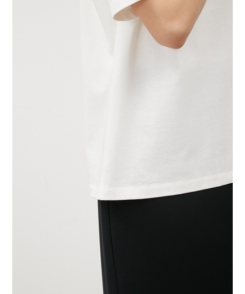 Mila Owen（ミラオーウェン）の「クルーネックベーシックハイラインTシャツ【マシーンウォッシャブル】（Tシャツ/カットソー・レディース・ホワイト/チャコールグレー/ブルー/ラベンダー・1/0）」の11枚目の写真