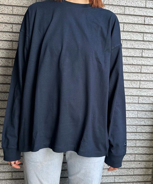 STARTER BLUE LABEL(スターターブルーレーベル)の「STARTER / BIG長袖Tシャツ / STBL-1634092(Tシャツ/カットソー・メンズ・モカ/ネイビー/ホワイト/ライトグレー/カーキ/ブラック/グレー/ラベンダー・LARGE/X-LARGE/XX-LARGE/SMALL/MEDIUM)」の7枚目の写真