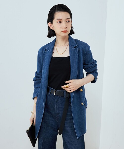 美品 90s ニナリッチ デニム テーラードジャケット 金ボタン 38 M NINA RICCI - 美品 90s ニナリッチ デニム テーラードジャケット