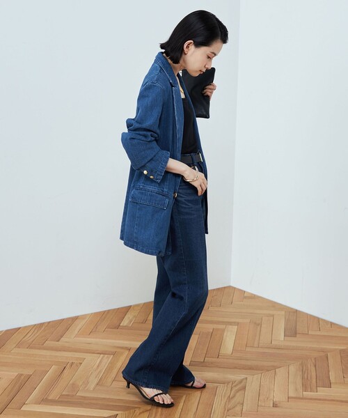 Rie Miller（リエミラー）の「金ボタンダブルデニムジャケット（テーラードジャケット・レディース・インディゴブルー・FREE）」の18枚目の写真
