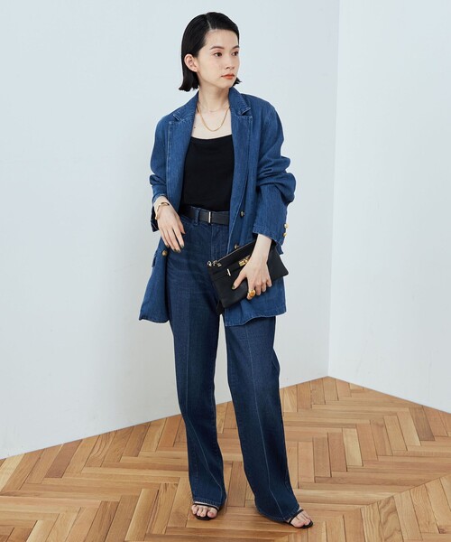 Rie Miller（リエミラー）の「金ボタンダブルデニムジャケット（テーラードジャケット・レディース・インディゴブルー・FREE）」の21枚目の写真