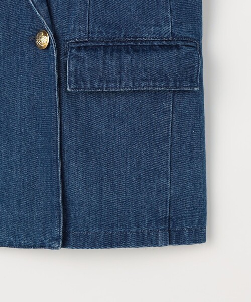 Rie Miller（リエミラー）の「金ボタンダブルデニムジャケット（テーラードジャケット・レディース・インディゴブルー・FREE）」の7枚目の写真