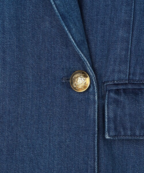 Rie Miller（リエミラー）の「金ボタンダブルデニムジャケット（テーラードジャケット・レディース・インディゴブルー・FREE）」の10枚目の写真