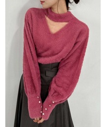 dazzlin | 2wayシャギーショートニットトップス(ニット/セーター)