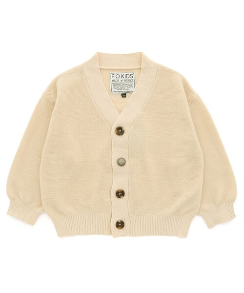 F.O.KIDS（エフオーキッズ）の「【マシンウォッシャブル】カラバリカーディガン（カーディガン/ボレロ・キッズ・ブルー/ブラック/レッド/グリーン/キナリ/イエロー・90/130/80/120/95/110/150/140/100）」の2枚目の写真