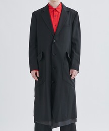 sulvam | 【sulvam/サルバム】GABARDINE PIPING LONG COAT(チェスターコート)
