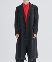 sulvam サルバム　カットオフウールチェスターコート サルバム sulvam Stripe Lace Long Coat （Brown-Black） 通販