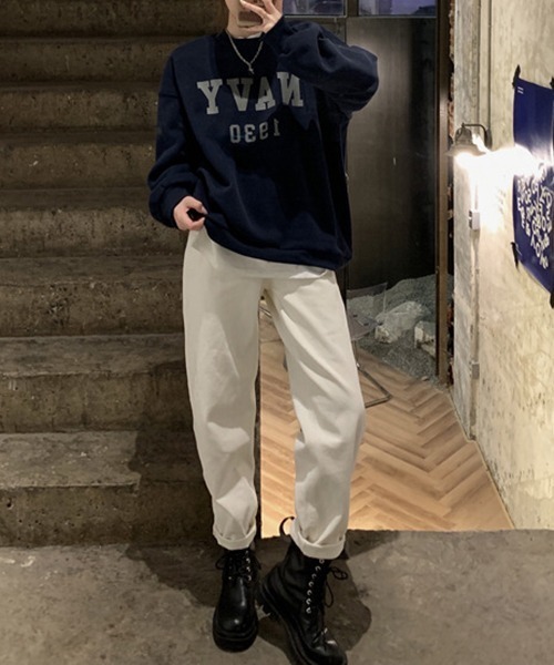 gossip!ロサンゼルス(ゴシップロサンゼルス)の「YUGA ルーズシルエット プルオーバー(スウェット・レディース・ネイビー/グレー・FREE)」の11枚目の写真