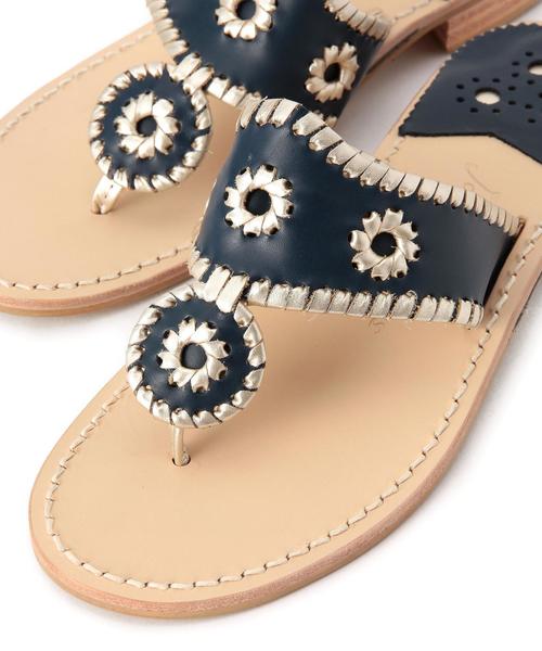 ODETTE E ODILE（オデットエオディール）の「ジャック ロジャース/Jack Rogers Plam BeachSD（サンダル・レディース・オフホワイト/シルバー/ネイビー・7/6/8/5）」の9枚目の写真