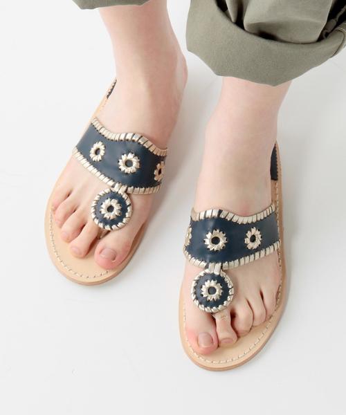 ODETTE E ODILE（オデットエオディール）の「ジャック ロジャース/Jack Rogers Plam BeachSD（サンダル・レディース・オフホワイト/シルバー/ネイビー・7/6/8/5）」の13枚目の写真