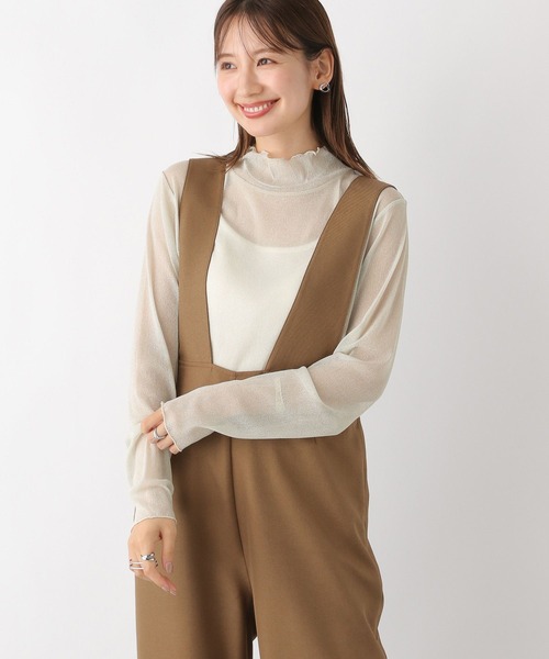 LEPSIM（レプシィム）の「ラメシアーハイネックプルオーバー　908521（Tシャツ/カットソー・レディース・ライトグリーン/ブラウン/ベージュ系その他/オフホワイト/ブラック/ライトグレー・FREE）」の6枚目の写真