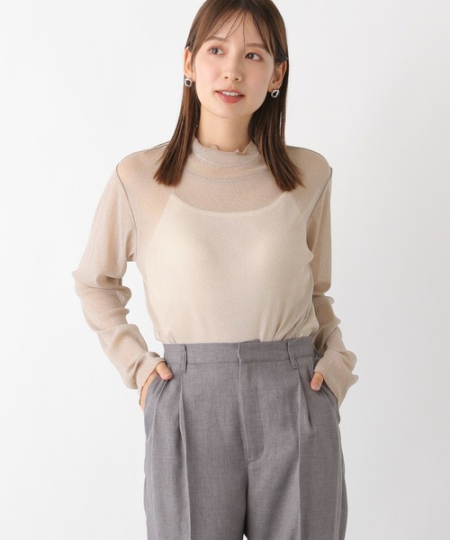 LEPSIM（レプシィム）の「ラメシアーハイネックプルオーバー　908521（Tシャツ/カットソー・レディース・ライトグリーン/ブラウン/ベージュ系その他/オフホワイト/ブラック/ライトグレー・FREE）」の5枚目の写真