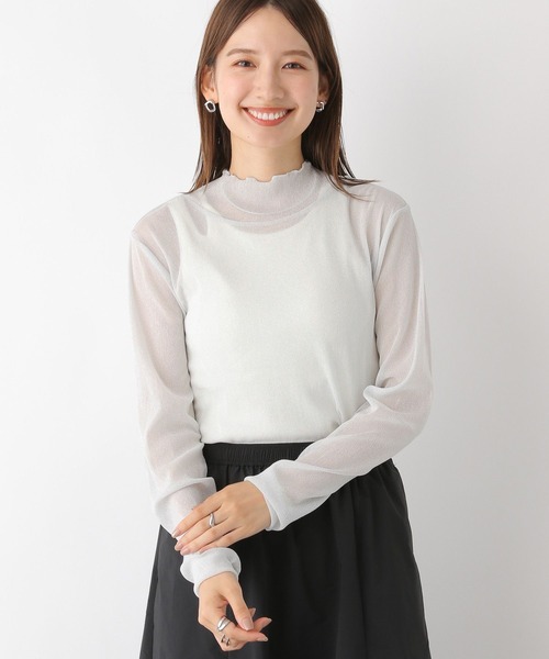 LEPSIM（レプシィム）の「ラメシアーハイネックプルオーバー　908521（Tシャツ/カットソー・レディース・ライトグリーン/ブラウン/ベージュ系その他/オフホワイト/ブラック/ライトグレー・FREE）」の2枚目の写真