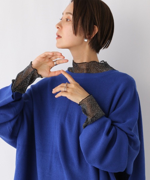 LEPSIM（レプシィム）の「ラメシアーハイネックプルオーバー　908521（Tシャツ/カットソー・レディース・ライトグリーン/ブラウン/ベージュ系その他/オフホワイト/ブラック/ライトグレー・FREE）」の3枚目の写真