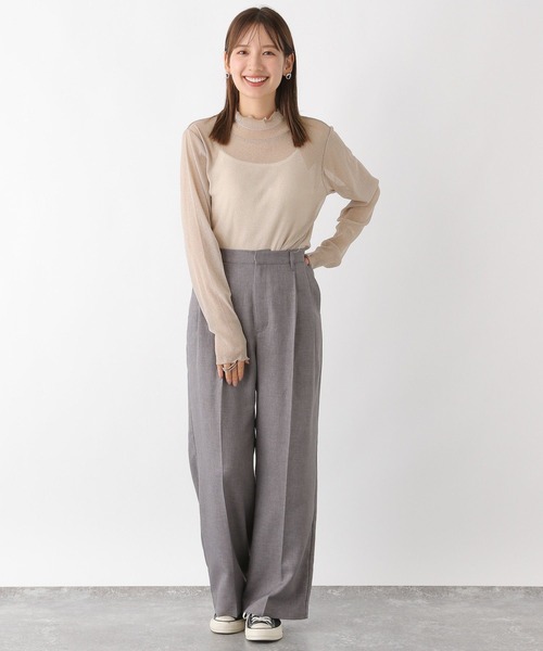 LEPSIM（レプシィム）の「ラメシアーハイネックプルオーバー　908521（Tシャツ/カットソー・レディース・ライトグリーン/ブラウン/ベージュ系その他/オフホワイト/ブラック/ライトグレー・FREE）」の21枚目の写真